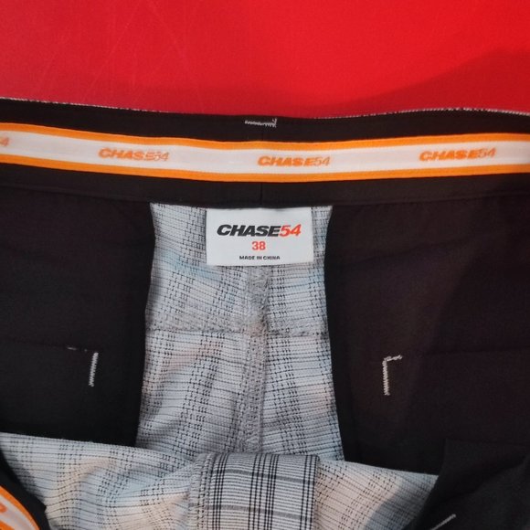 Chase 54 golf short casual grey checkered men's size 38 - Picture 7 of 10